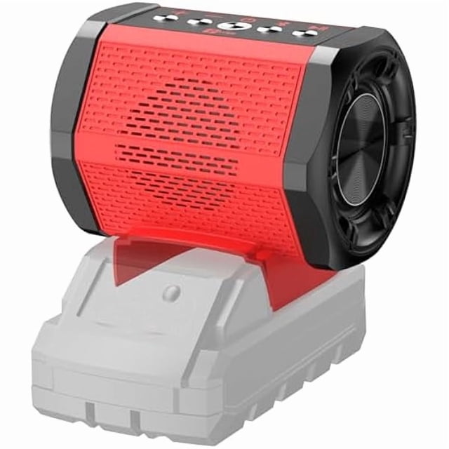 wonima02 Bluetooth Speaker Compatible with Milwaukee 18V Battery Packs with USB-A/C Charging for Jobsite Camping & Parties (Battery not Included)