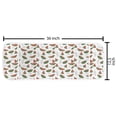 thumbnail image 2 of Watermelon Microwave Oven Cover, Hand Drawn Doodles of Juicy Fruit Slices, Water Resistant Organizer with Pockets for Kitchen, 36" x 12", Coral Olive Green, by Ambesonne, 2 of 4