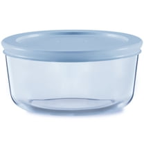 Pyrex Simply Store Tinted 2-cup Round Storage with Plastic Lid, Blue