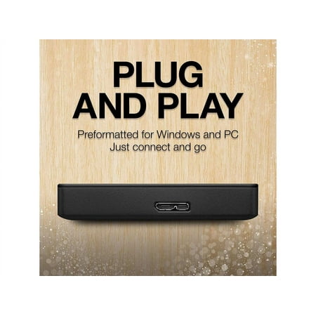 Seagate - 2TB External USB 3.0 Portable Hard Drive with Rescue Data Recovery Services - Black