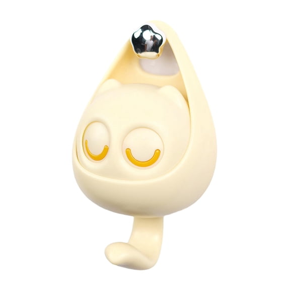 Fzaqwen Coat Hook Coat Hook Wink Cat Hook Door Hanger Hook for Living Room Cloth Hanging Yellow