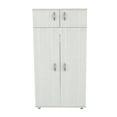 thumbnail image 4 of Inval 2-Door 2-Shelf Bedroom Hanging Rod Armoire, Washed Oak, 4 of 6