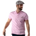 thumbnail image 6 of Woodpecker Premium Men's Polo Golf Shirt. 100% Peruvian Cotton Made in Peru With The Finest Cotton.Pink color. Size Medium, 6 of 8