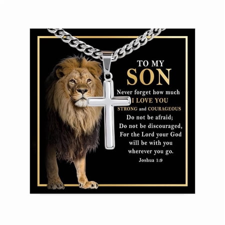 Son Cross Necklace Graduation From Parents, Multi Cross Necklace
