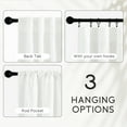 thumbnail image 4 of NICETOWN Semi Sheer Linen Curtains, Rod Pocket Back Tab Faux Linen Blend Privacy with Light Filtering Window Treatments Soft Flax Textured Boho Drapes, 52"x 84", White, 2 Panels, 4 of 7