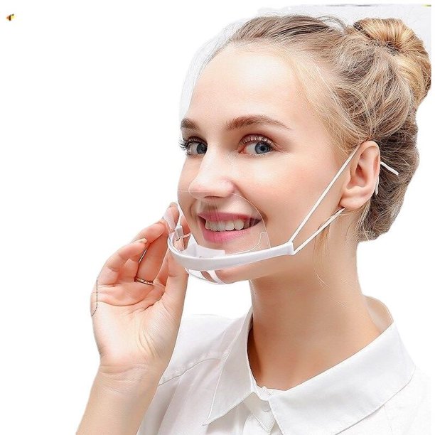 10 protectores faciales reutilizables en blanco, cubierta facial para boca y nariz, protector facial antisaliva, protección facial antisalpicaduras para hombres y mujeres TUNC Sencillez