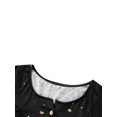 thumbnail image 4 of Sunloudy - Camiseta larga con cuello henley para mujer, camisetas de manga corta con estampado de flores, rayas, llamas y oro Sunloudy  S M L XL XXL, 4 of 8