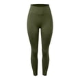 thumbnail image 5 of TGPMGRZ 2 Pack Women's Seamless High Waist Lifting Leggings Scrunch Workout Tummy Control Compression Gym Yoga Pants, Green Size M, 5 of 8