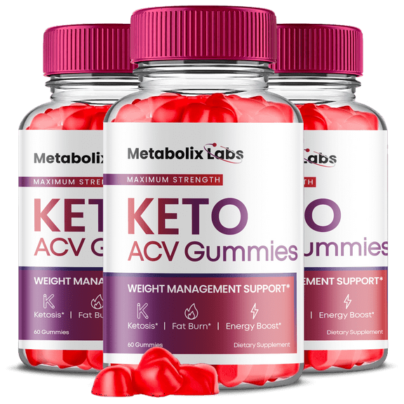 (3 Pack) Metabolix Labs Keto ACV Gummies - Supplement for Weight Loss - Energy & Focus Boosting Dietary Supplements for Weight Management & Metabolism - Fat Burn - 180 Gummies