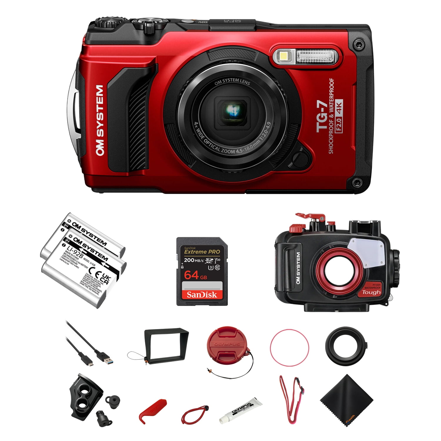 Olympus Tough TG-6 Digital Zoom Compact Camera - Waterproof, Wi-Fi