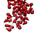 thumbnail image 4 of Uxcell 200Pcs Flat Back Acrylic Teardrop Gems 0.24" x 0.39" Artificial Rhinestones for DIY Crafts Bead Red, 4 of 4