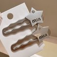 thumbnail image 3 of Pasadores de Plástico para el Cabello Accesorios para el Cabello para Niñas Pinza para el Cabello con Ondas de Estrellas y Letras Horquilla de Pato con Ondas de Estrellas ANGGREK Otros, 3 of 8