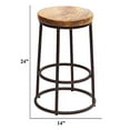 thumbnail image 4 of Benzara Tabouret de Comptoir Jaden à Dessus Circulaire Chic Urbain Port, 4 of 5