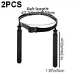 thumbnail image 2 of Hfppkn 2 Pack Flag Football Waist Belt Set with 2 Flags Audible Pop for Adult Recreational Play 120cm Black, 2 of 7