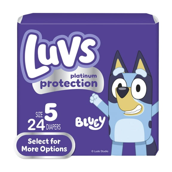 Luvs Platinum Protection Baby Diapers Size 5, 24 Count (Select for More Options)