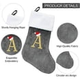 thumbnail image 3 of HOME'S FRIEND Christmas Stockings with Letters, 18 Inch Plush Monogram Christmas Stockings,Name Initial Large Embroidered Stockings,Christmas Tree Dec, 3 of 4