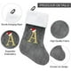 thumbnail image 4 of HOME'S FRIEND Christmas Stockings with Letters, 18 Inch Plush Monogram Christmas Stockings,Name Initial Large Embroidered Stockings,Christmas Tree Dec, 4 of 5