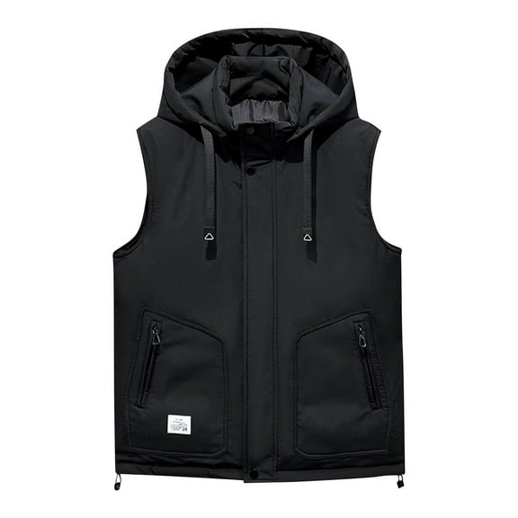 ZACPNCV Mens Lightweight Softshell Vest Windproof Sleeveless Jacket Zip Up Fleece Lined Vest Outerwear for Golf Running