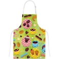 thumbnail image 4 of Dreamtimes Oven Mitts and Pot Holders with Chef Apron 3Pcs Set Coffee Tea Muffins Sweets Non Slip Heat Resistant Gloves for Baking Cooking BBQ, 4 of 7