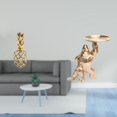 thumbnail image 2 of Escultura Decorativa De Resina Dorada Con Bandeja Para Servir, Ideal Para Oficina, Sala De Estar, Dormitorio, Estantería Y Chimenea., 2 of 8