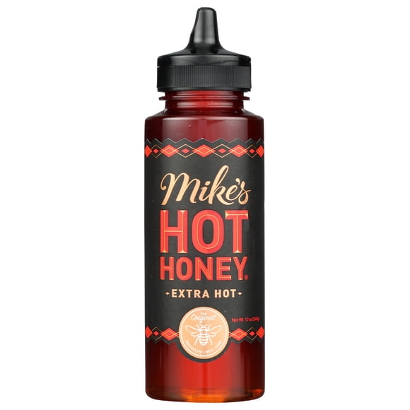 Mike’s Hot Honey Extra Hot, 340g/12 oz Bottle – Sweet & Spicy Chili-Infused Honey Drizzle for Wings, Pizza & Snacks