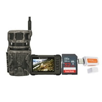 Stealth Cam Revolver 36MP 360-Degree Cellular Trail Camera with 1/4-Inch Threaded Mount Bundle with Stealth Cam SD Card Reader and Viewer, 32GB Memory Card, and Card Reader (4 Items)