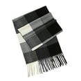 thumbnail image 2 of Winter Scarf for Men Trendy Plaid Printed Tassels Shawls Mens Vintage Thermal Warm Going-Out Long Fall Scarves, 2 of 2