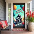 thumbnail image 4 of Happy Birthday Motorcycle Theme Party Banner Backdrop Celebration Decoration Outdoor Background for Kids Event Balloons Photo Shoot Racing Decor, 4 of 4