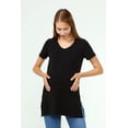thumbnail image 3 of LVMA2041 - 100% premium Cotton - Women V Style Maternity T-Shirt, 3 of 10