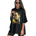 thumbnail image 3 of Plus Size Shirt for Women Black Tops for Women Short Sleeves Shirt for Women Easter1 T Shirt Oversized Shirt for Women S, 3 of 5