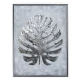 thumbnail image 1 of Gild Design House Plastic Frame Jungle II Hand Painted Canvas in Silver/White, 1 of 4