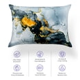 thumbnail image 2 of TAFTS Silk Pillowcase 22 Momme 100% Pure Mulberry Silk Pillowcase for Hair and Skin, Grade 6A Long Fiber Natural Silk Pillow Case, Concealed Zipper, Standard, White Gold Abstract, 2 of 3