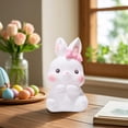 thumbnail image 5 of 16.5cm LED Plastic Easter Bunny Night Light, Night Light, Decorative Lamp, 1pc Plastic LED Soft Glow Portable, for Kids Bedroom Holiday Party Gift, Table Lamp, White, 5 of 6