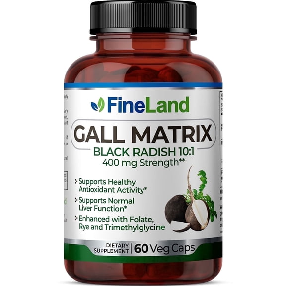 Fineland Vitamins Gall Matrix Liver and Digestive Support Antioxidant Support 60 Capsules