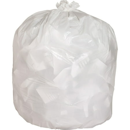 Genuine Joe, GJO02312, Heavy-duty Tall Kitchen Trash Bags, 150 / Box, White