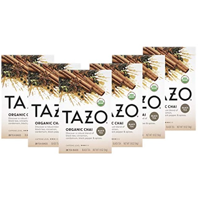 Tazo Organic Chai For a Warm Spiced Chai Black Tea Moderately