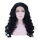 thumbnail image 1 of Unique Bargains Pelucas delanteras de encaje para mujer 18 Onda de agua larga negra con gorro de peluca, 1 of 8