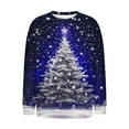 thumbnail image 5 of Ounisa Merry Christmas Sweatshirt for Women Drop Shoulder Long Sleeve Christmas Tree Pullover Lightweight Shirt, 5 of 5