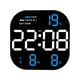 thumbnail image 3 of Reloj de pared digital con pantalla grande y temporizador, 12/24 horas, LED, despertador de sobremesa. Pantalla azul, 3 of 9