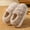 Khaki, variant on KANG Fleece Lined Indoor Outdoor Slippers With Heel Cover Winter Warm Sole For And