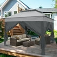 thumbnail image 5 of COOS BAY 11x11 Pop-up Instant Gazebo Tent with 4 Sidewalls Outdoor Canopy Shelter,Gray, 5 of 7