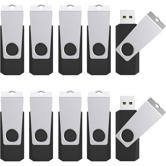 10 Pack 16GB USB 3.0 Flash Drives Memory Stick USB3.0 Thumb Drives 16GB 10PCS, Black