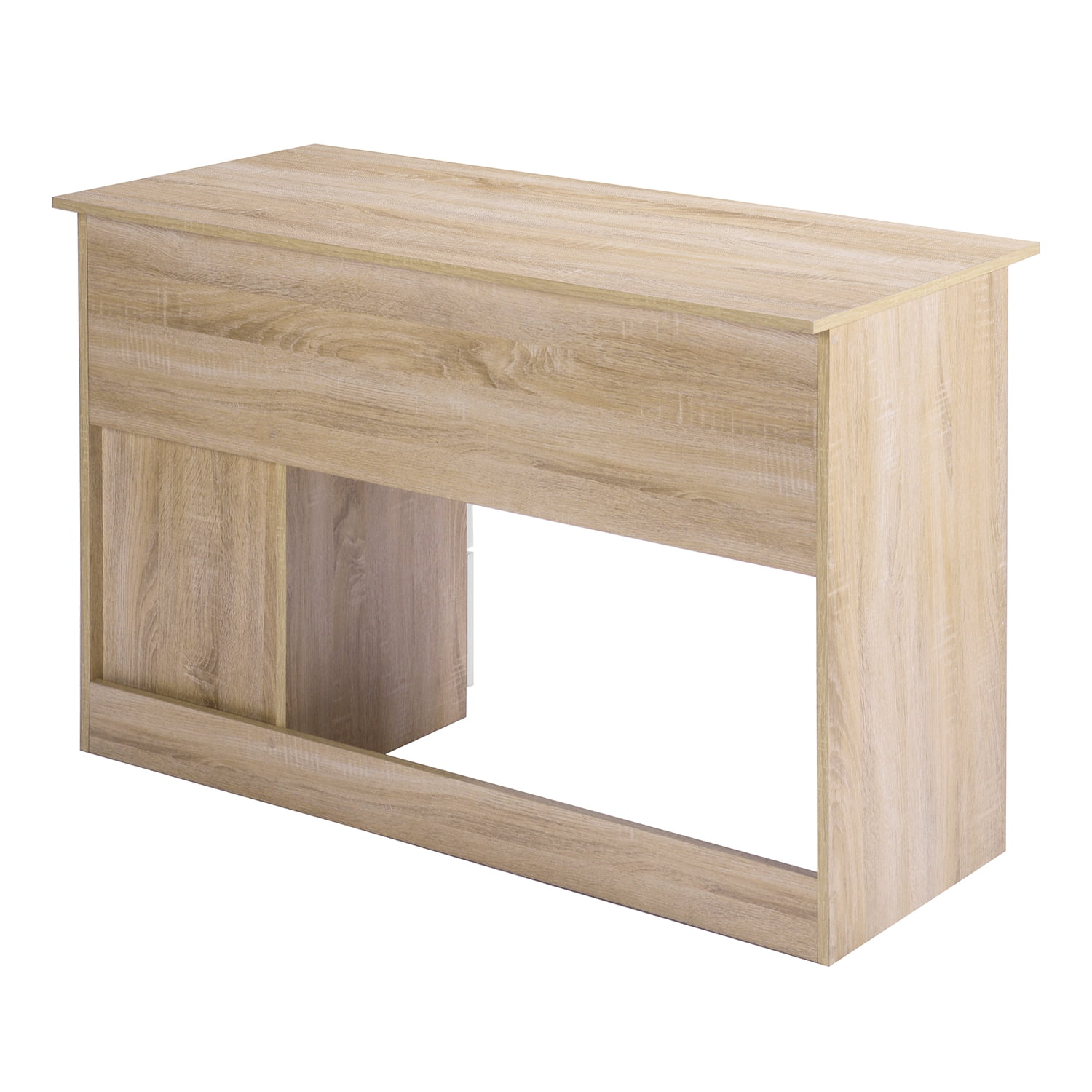 Kepooman Computer Desk/ Dining Table, Office Desk Sturdy Writing Workstation with 3 drawers for Home Office, Wood Color Kepooman Computer Desk/ Dining Table, Office Desk Sturdy Writing Workstation with 3 drawers for Home Office, Wood Color