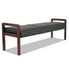 Alera Alera Reception Lounge Wl Series Bench, 65.75w X 22.25d X 22.88h, Black/mahogany