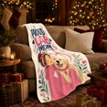 thumbnail image 3 of Proud Labrador Mom Dog Mom Illustration Artistic Design, Playful Pet Portrait Pattern, Warm Flannel Blanket for Living Room and Reading Nook, Dog Moms Friendship Gift, Pet Lover Home Decor, 3 of 9