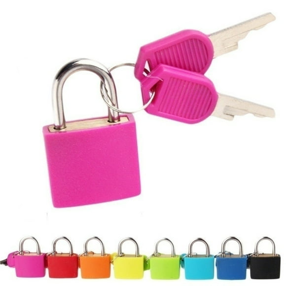 Mini Padlock Students Bag Travel Luggage Suitcase Drawer Locks with 2Pcs Keys