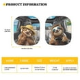 thumbnail image 7 of Binienty Cool Sloth Windshield Sun Shade Soft Easy Installation Sunshade for Car Windshield Heat and UV Rays Protection Removable Accessories Universal for Sedan Van SUV 2 Pcs, 7 of 7