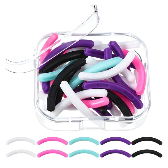 RAGUPEL 30 pcs Curler Refills-Eyelash Curler Refills-Pads Silicone Rubber Curler Replacement Refills-Pads for Universal Eyelash Curler with a Storage Box