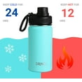thumbnail image 3 of Drinco Water Bottle Double Wall Vacuum Insulated Stainless Steel, 14oz Mint, 3 of 5