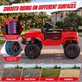 thumbnail image 5 of Wisairt 24 Volt Ride on Toys, 4WD 800W Power Car Wheel with Remote, 24V Ride ons with 2 Seater, Electric Car for Kids with Music, LED Lights, Seat Belt & Lockable Doors, 3-8 Years Old, Red, 5 of 9